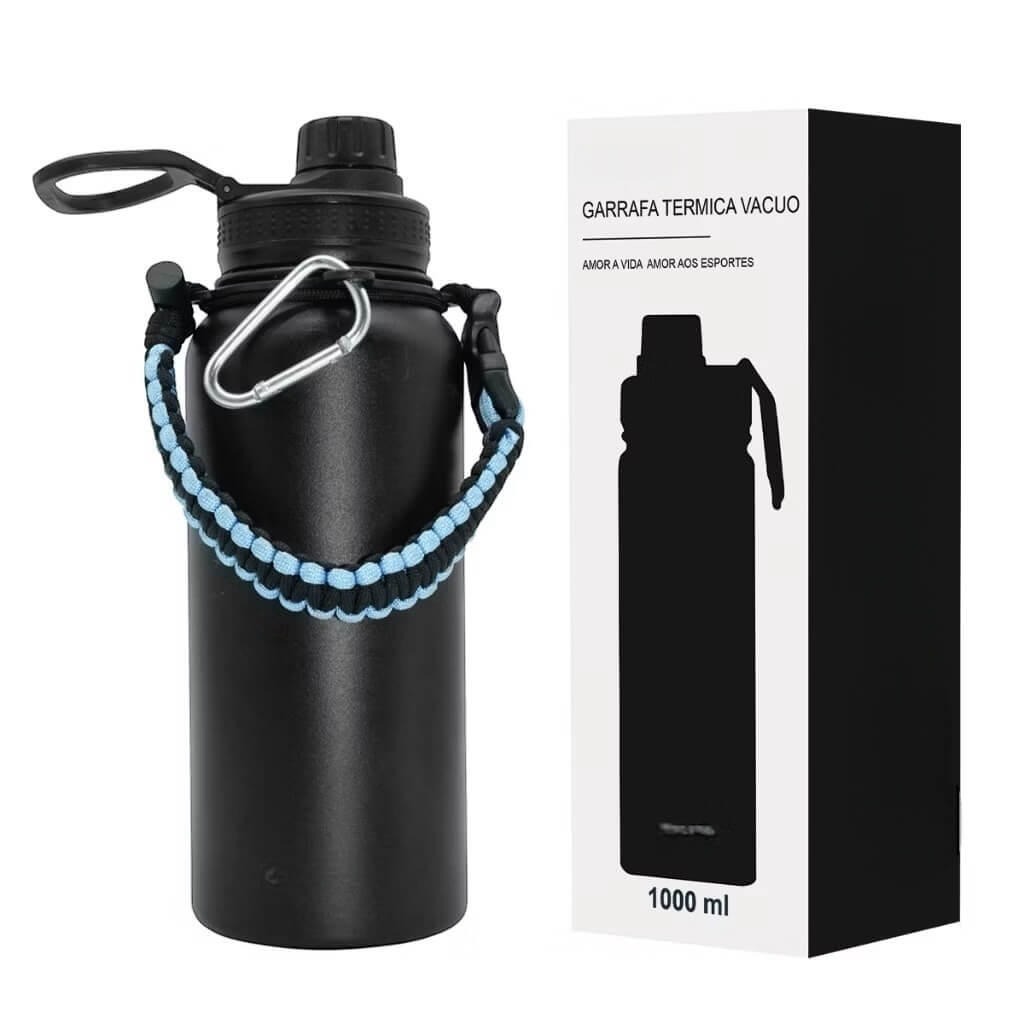 Garrafa Térmica 1000ml Com Alça Paracord