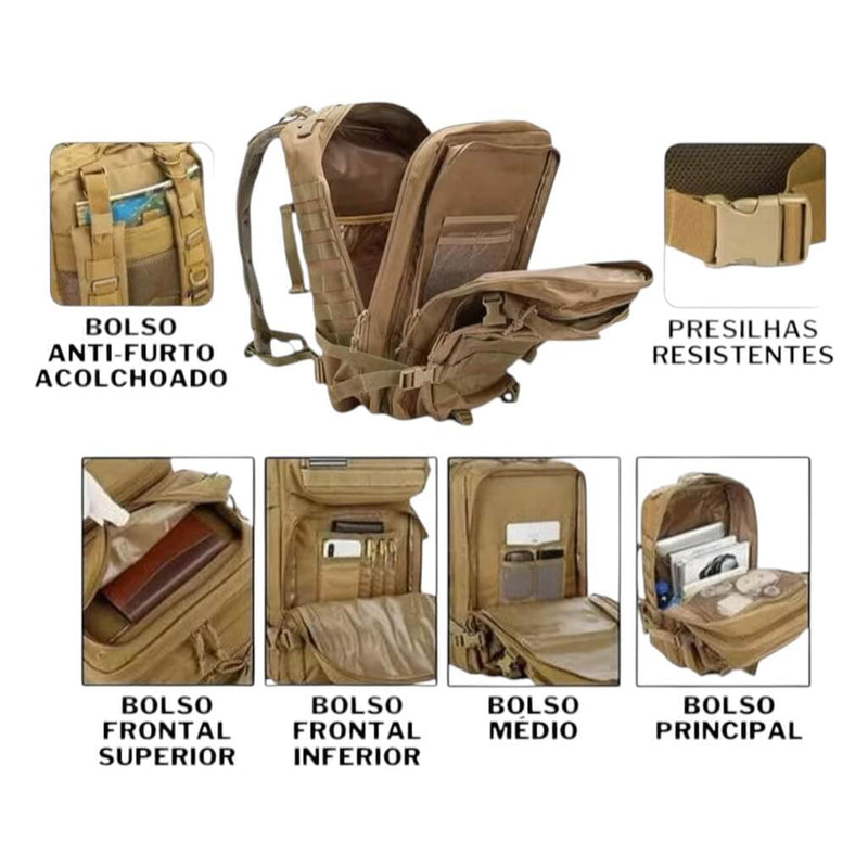 Mochila Militar Tática 50 Litros