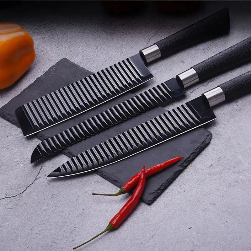 Kit de Facas Pretas com 6 Itens